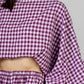 CONJUNTO GINGHAM CROP