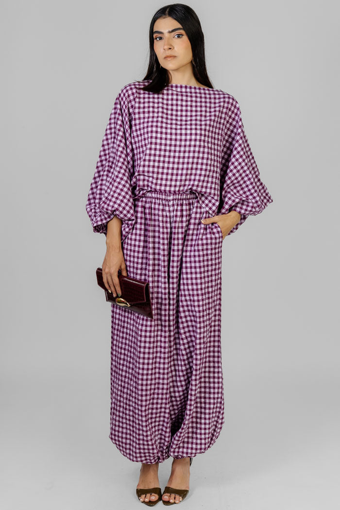 CONJUNTO GINGHAM CROP
