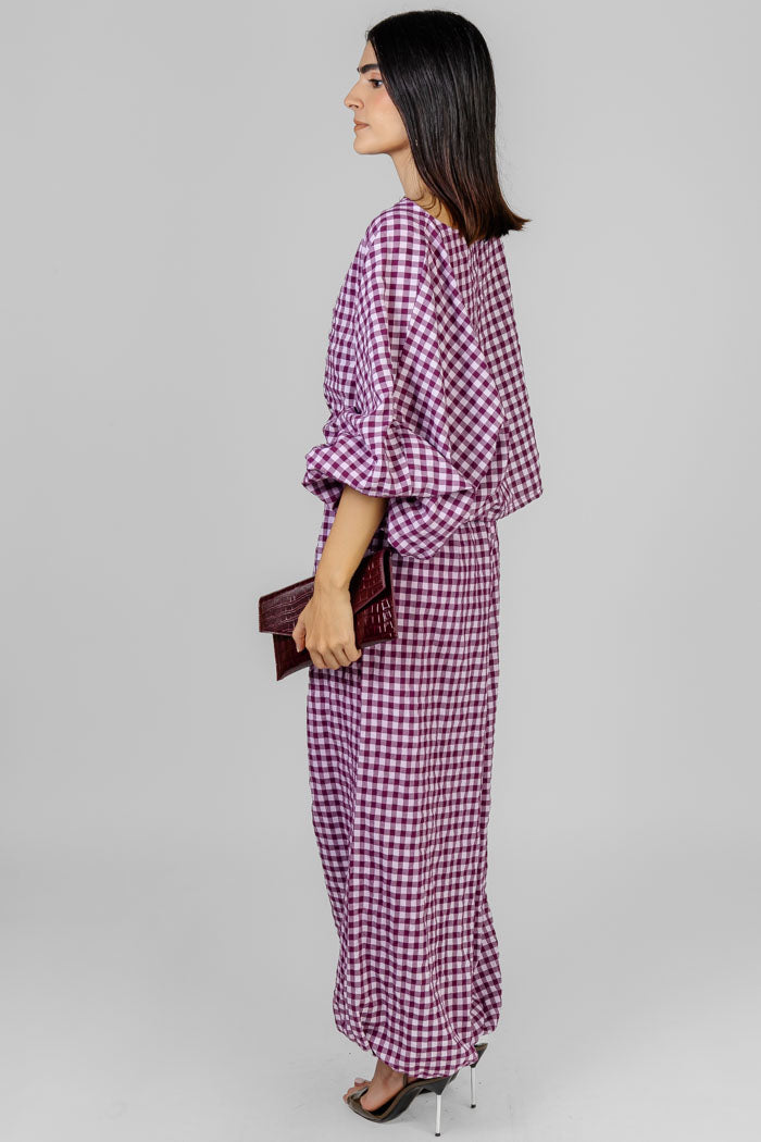 CONJUNTO GINGHAM CROP