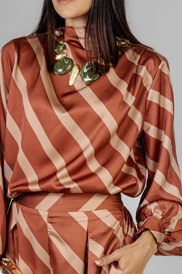 CONJUNTO STRIPED SATIN