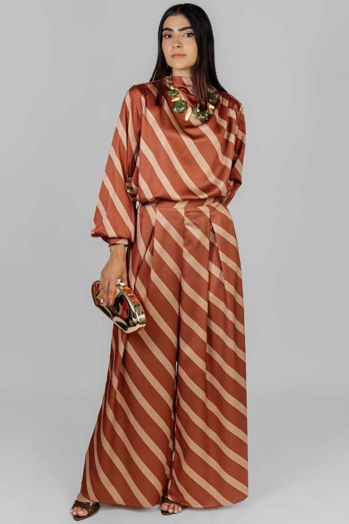 CONJUNTO STRIPED SATIN