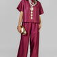 CONJUNTO VINO SATINADO