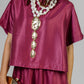 CONJUNTO VINO SATINADO