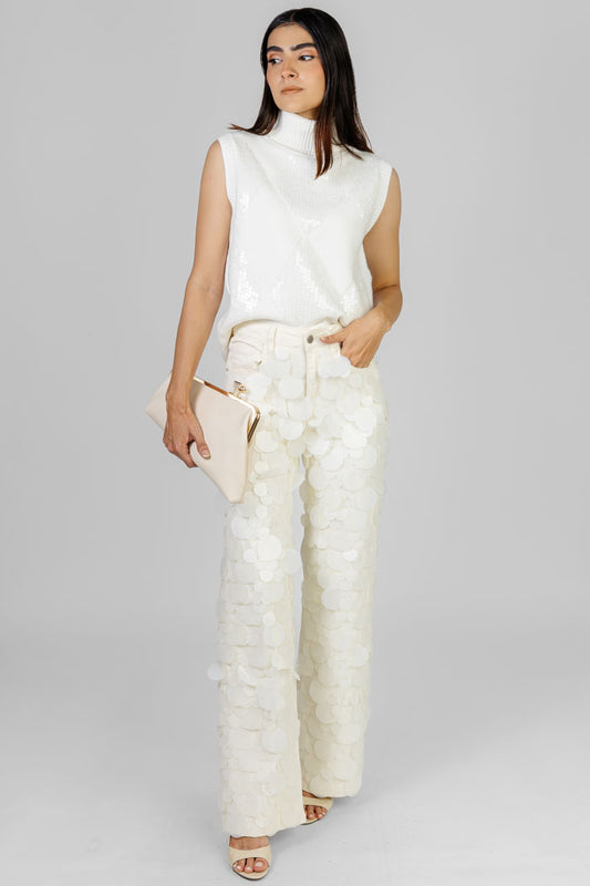 PANTALÓN SEQUIN DETAIL
