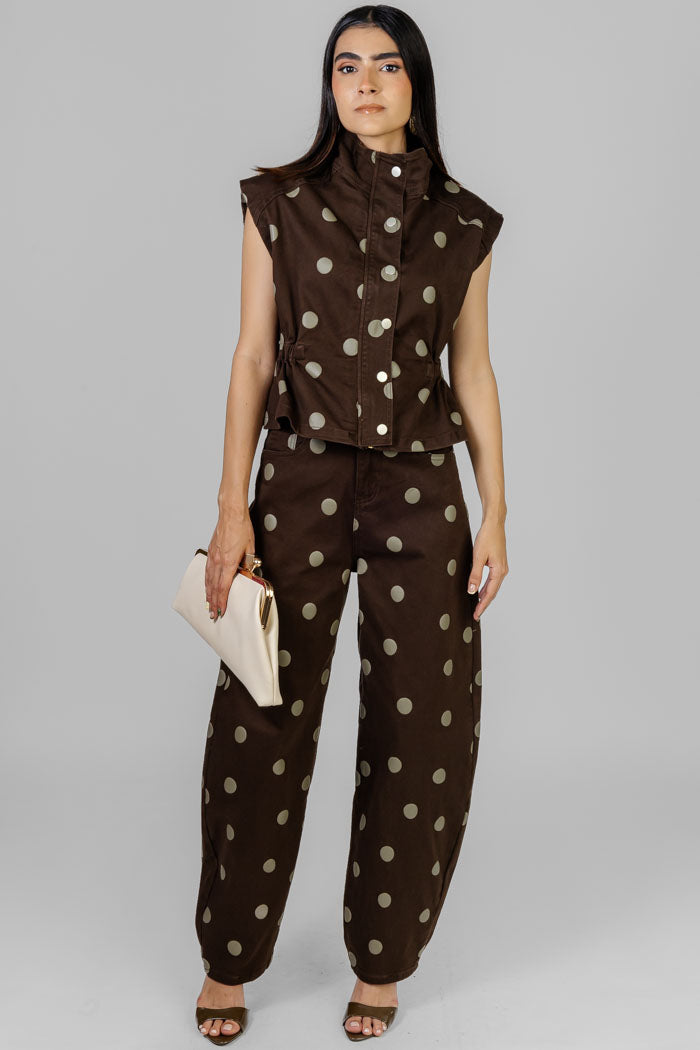 CONJUNTO PEPLUM DOTS