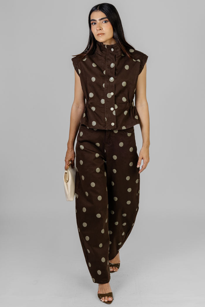CONJUNTO PEPLUM DOTS