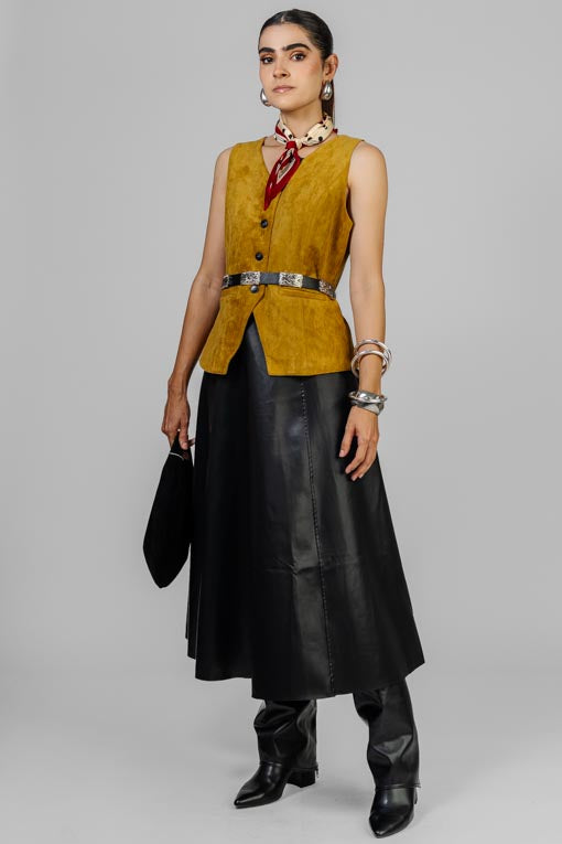 FALDA VINIPIEL NEGRA