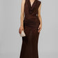 VESTIDO LARGO DRAPEADO