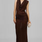 VESTIDO LARGO DRAPEADO