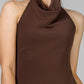 VESTIDO HALTER FALDA MESH