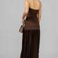 VESTIDO HALTER FALDA MESH