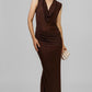 VESTIDO LARGO DRAPEADO