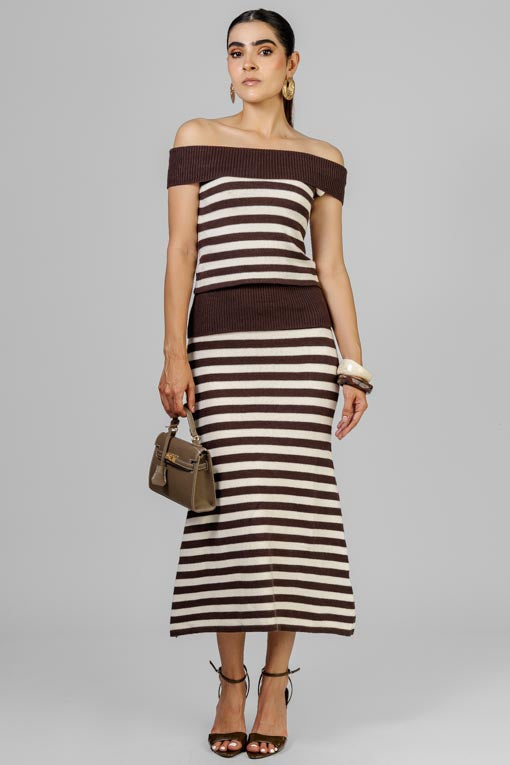 CONJUNTO TEJIDO RAYA MOKA