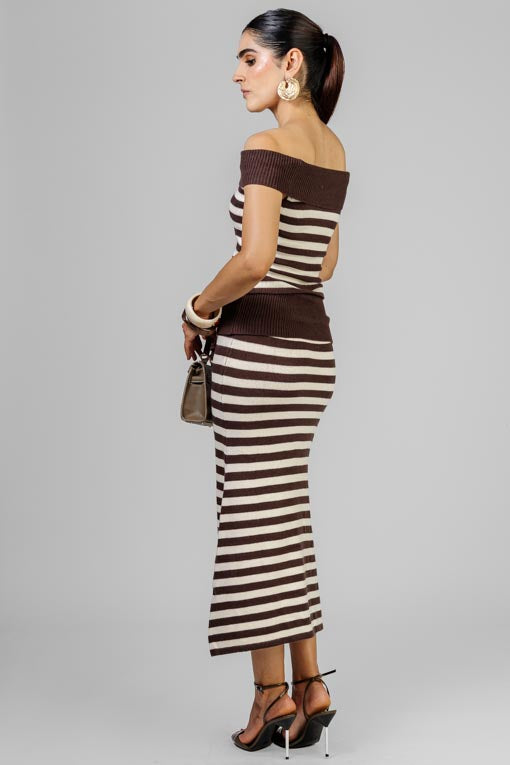 CONJUNTO TEJIDO RAYA MOKA