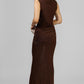 VESTIDO LARGO DRAPEADO