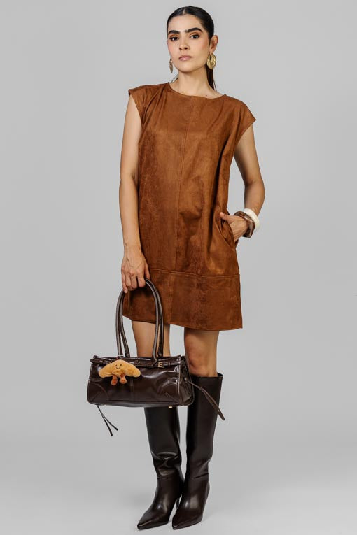VESTIDO GAMUZA MOÑOS