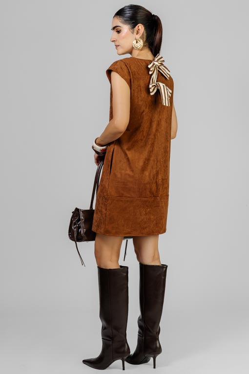 VESTIDO GAMUZA MOÑOS