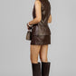 CONJUNTO CHALECO Y FALDA VINIPIEL