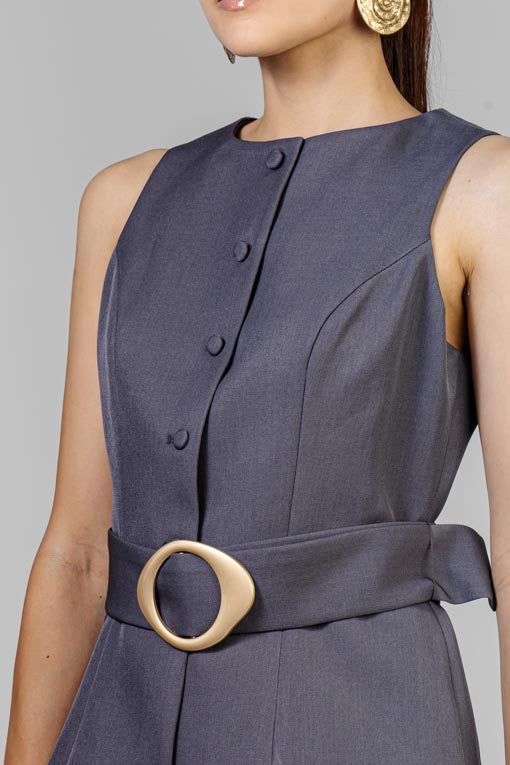 CONJUNTO CHALECO GRIS