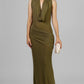 VESTIDO LARGO DRAPEADO