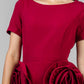 VESTIDO BURGUNDY ROSAS