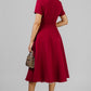 VESTIDO BURGUNDY ROSAS