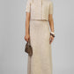 VESTIDO Y BLUSA TEJIDO BEIGE