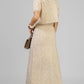 VESTIDO Y BLUSA TEJIDO BEIGE