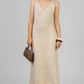 VESTIDO Y BLUSA TEJIDO BEIGE