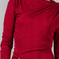 VESTIDO BURGUNDY MANGA LARGA