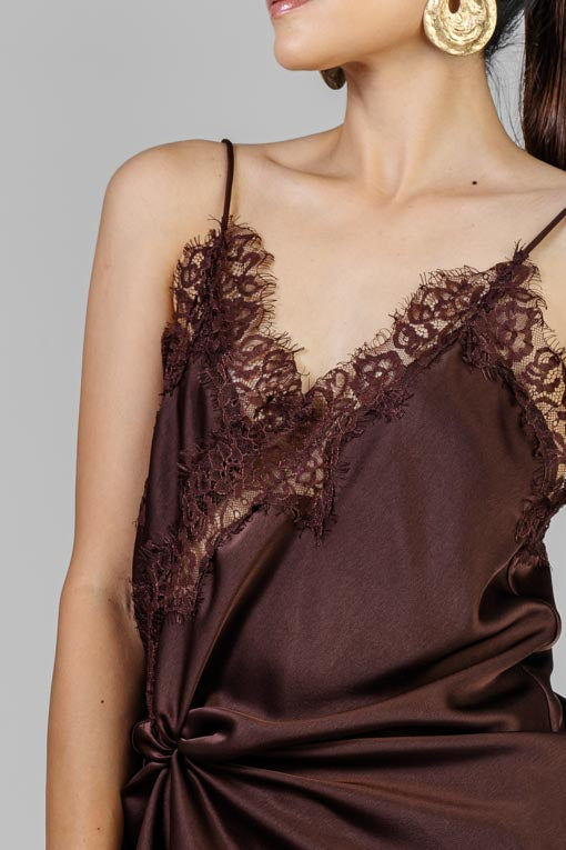 VESTIDO LENCERO ASIMETRICO