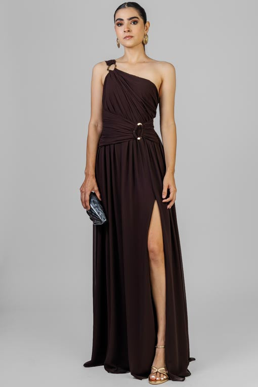 VESTIDO ASIMETRICO HEBILLA