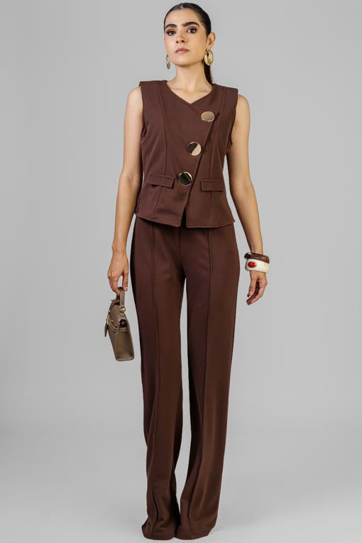 CONJUNTO CHALECO BOTONES