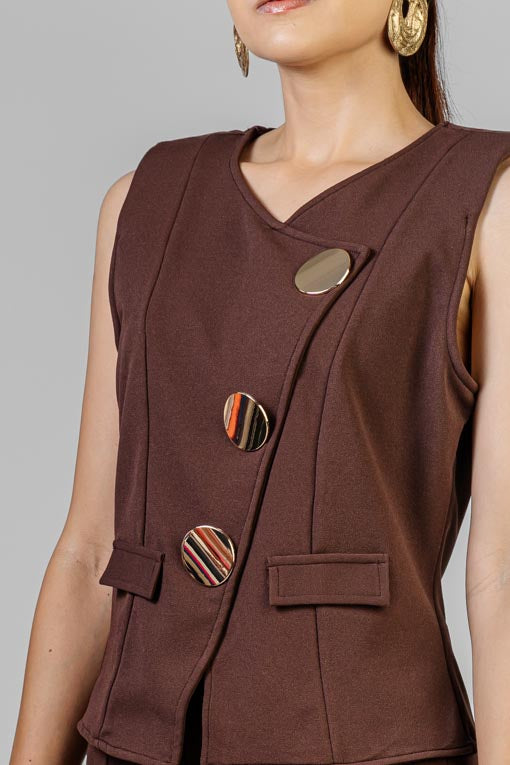 CONJUNTO CHALECO BOTONES