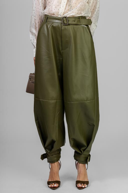 PANTALON VERDE VINIPIEL