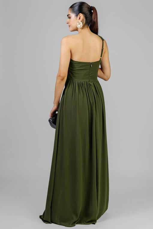VESTIDO ASIMETRICO HEBILLA