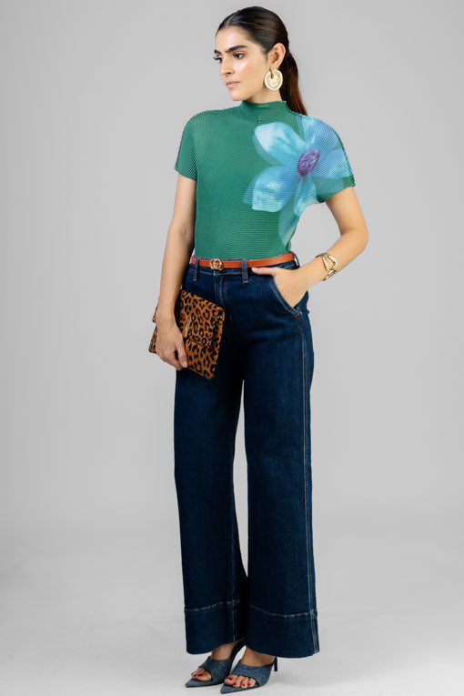 BLUSA FLOR AZUL