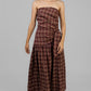 VESTIDO TARTAN STRAPLESS