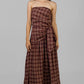 VESTIDO TARTAN STRAPLESS