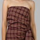 VESTIDO TARTAN STRAPLESS