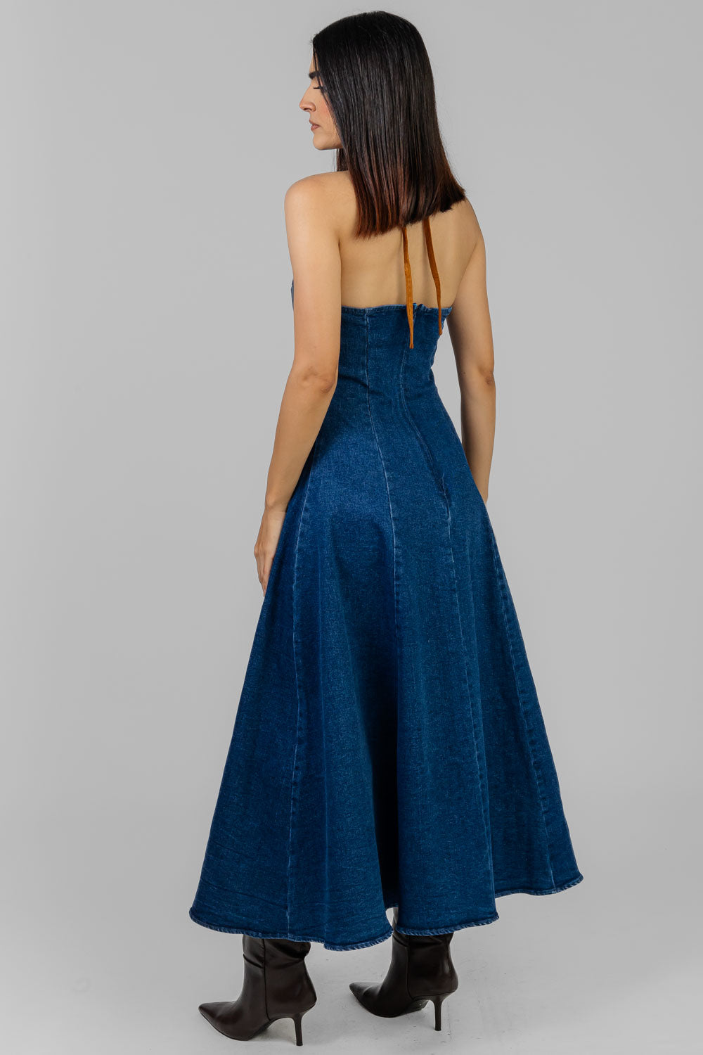 VESTIDO DENIM HALTER