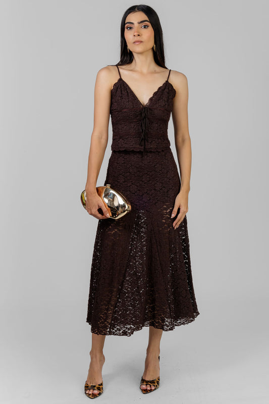 CONJUNTO LACE CHOCOLATE
