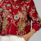 CHAQUETA BOMBER BORDADA ROJA