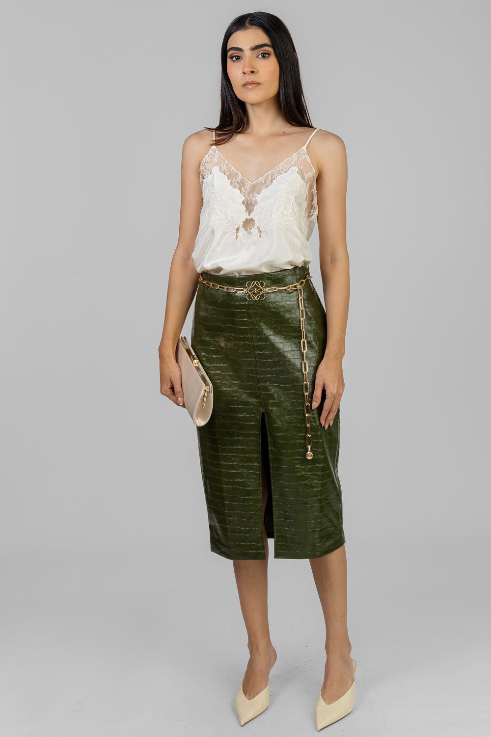 FALDA MIDI COCODRILO