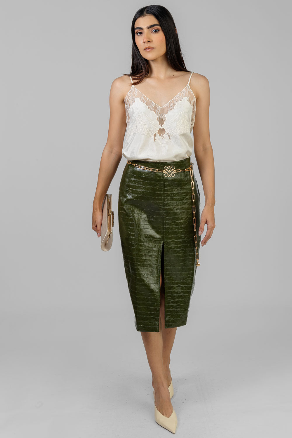 FALDA MIDI COCODRILO