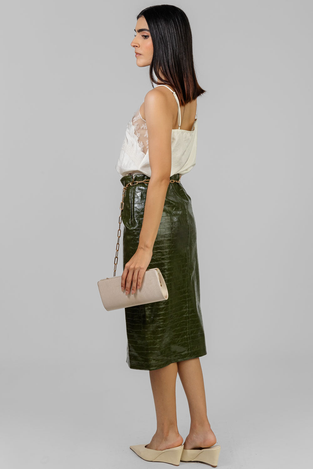 FALDA MIDI COCODRILO