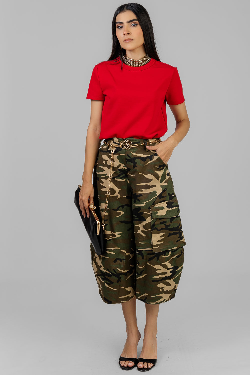 BLUSA ROJA MANGA