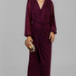 VESTIDO DRAPEADO VINO