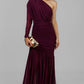 VESTIDO VINO DRAPEADO