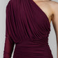VESTIDO VINO DRAPEADO